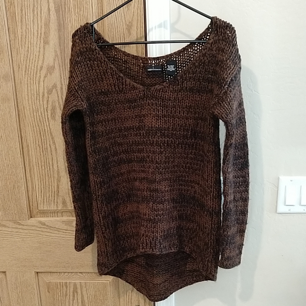 Moda International, xs brown/black knitted